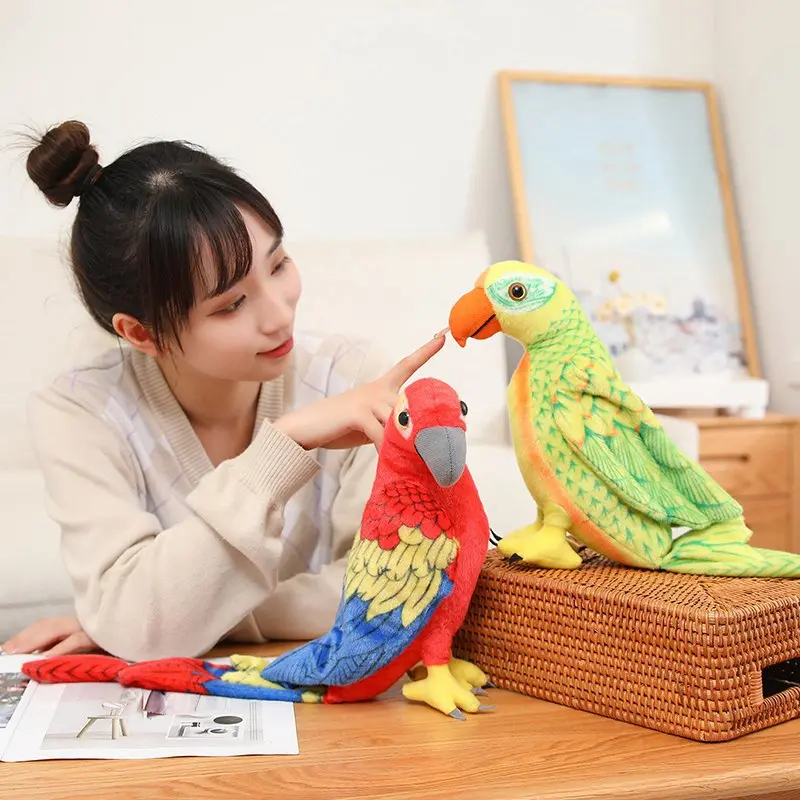 1PC 50CM/70CM Funny Lifelike Parrot Plush Toys Soft Cute Wild Animals Stuffed Doll Soft Bird Toys Gift Home Decor