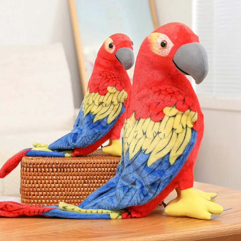 1PC 50CM/70CM Funny Lifelike Parrot Plush Toys Soft Cute Wild Animals Stuffed Doll Soft Bird Toys Gift Home Decor