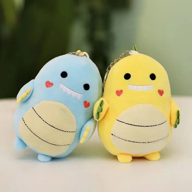 12cm Cute Dinosaur Plush Doll Toys Pendant  Bag Accessories Keychain Pendant Bag Car Pendant Children's Gifts