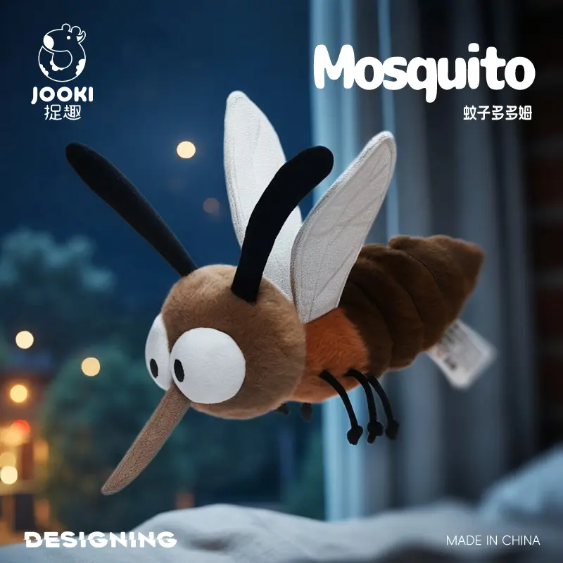 25cm Cute Mosquito Dodom Summer Mosquito Plush Toys Insect Toys Funny Anti-Pest Gift for Kids&Meme Lovers Home Decor Party Gifts