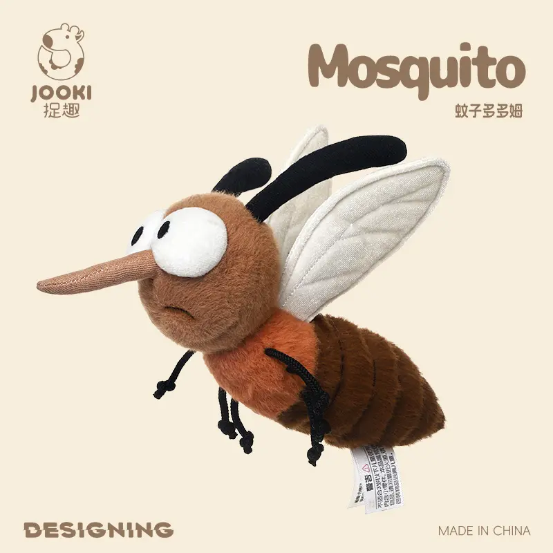 25cm Cute Mosquito Dodom Summer Mosquito Plush Toys Insect Toys Funny Anti-Pest Gift for Kids&Meme Lovers Home Decor Party Gifts