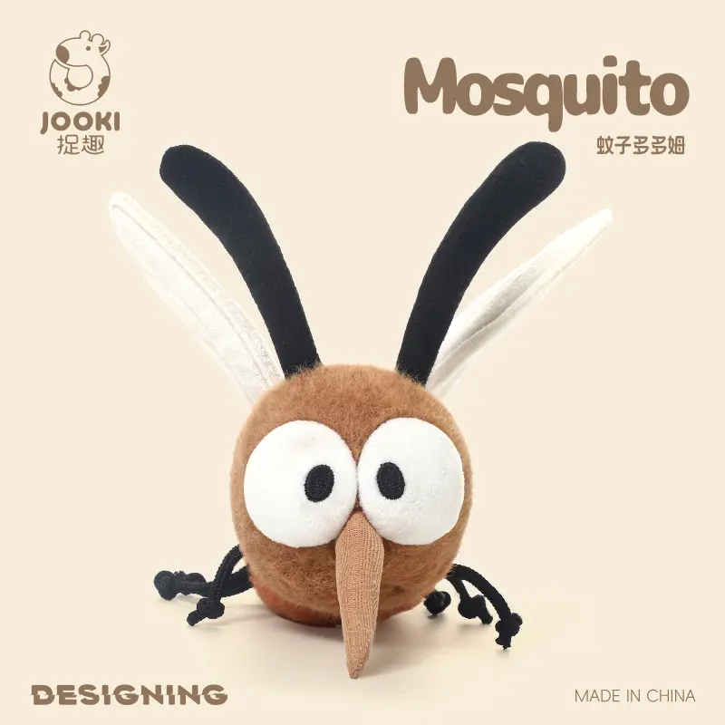 25cm Cute Mosquito Dodom Summer Mosquito Plush Toys Insect Toys Funny Anti-Pest Gift for Kids&Meme Lovers Home Decor Party Gifts