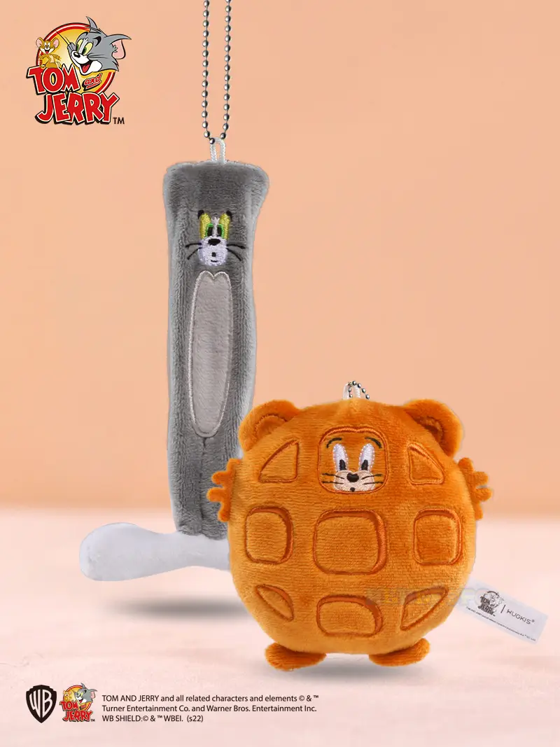 Tom and Jerry Plush Toy Deformation Series Pendant Keychain Bag Hanging Adorn Cute Funny Doll Doll Holiday Gift for Girls