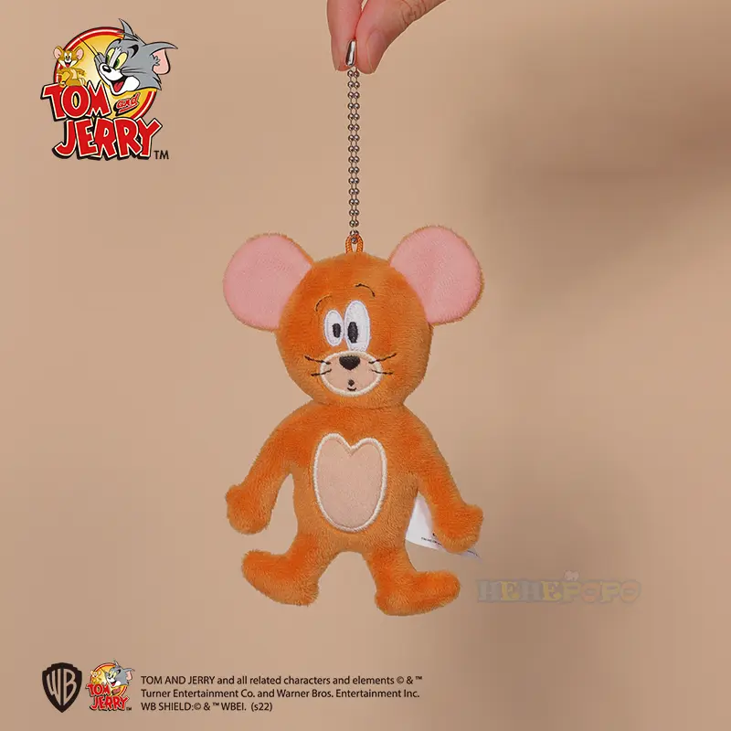 Tom and Jerry Plush Toy Deformation Series Pendant Keychain Bag Hanging Adorn Cute Funny Doll Doll Holiday Gift for Girls