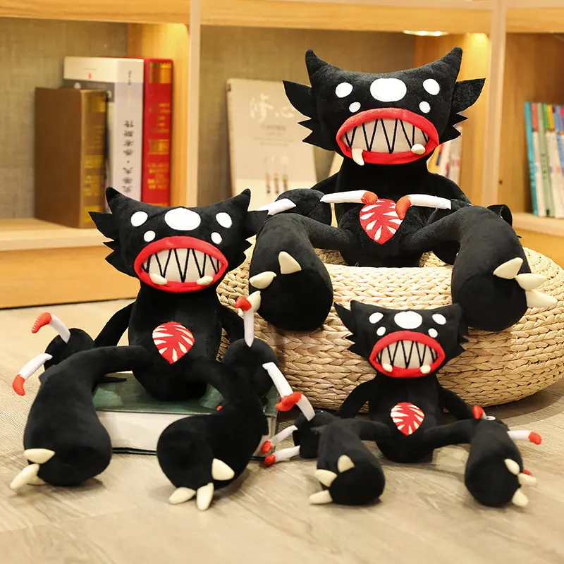 30cm Soft Black Spider Monster Plush Toy Creative Stuffed Animal Anime Doll for Pet Boyfriend Kid Son Birthday Funny Gift