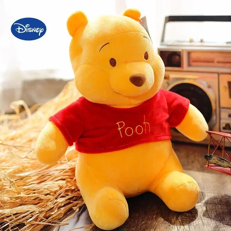 Disney Winnie The Pooh Plush Doll Toy Cartoon Prone Posture Winnie Pooh Bear Soft Stuffed Toy Pillow Kids Xmas Birthday Gifts