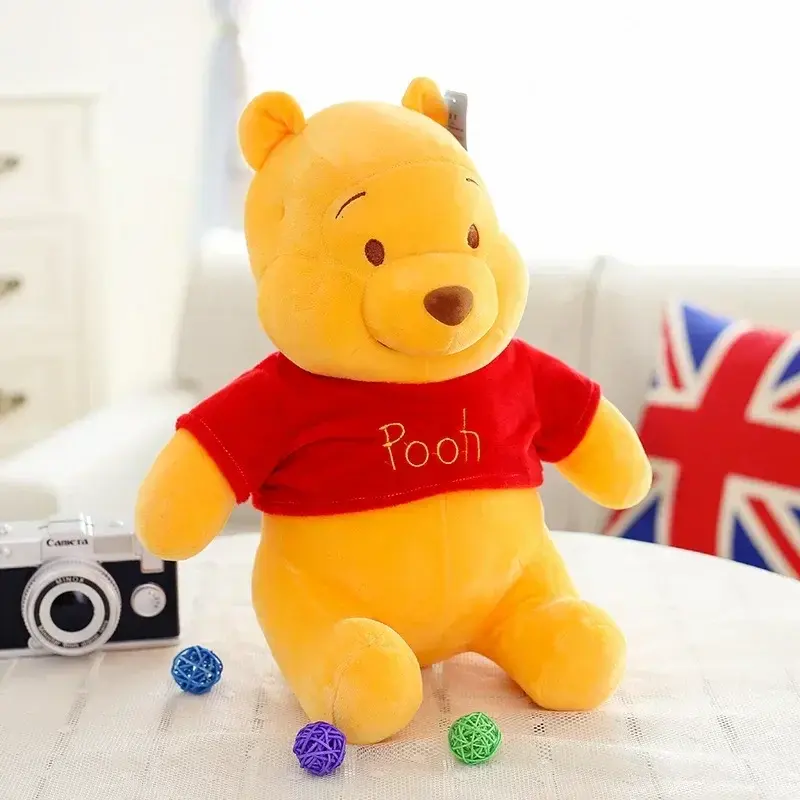 Disney Winnie The Pooh Plush Doll Toy Cartoon Prone Posture Winnie Pooh Bear Soft Stuffed Toy Pillow Kids Xmas Birthday Gifts