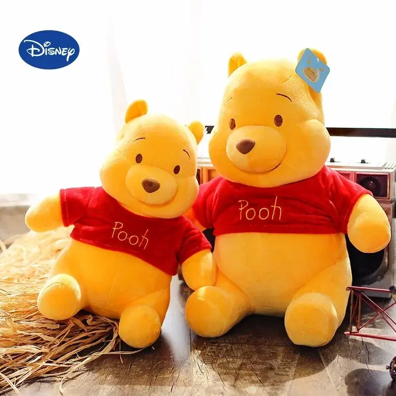 Disney Winnie The Pooh Plush Doll Toy Cartoon Prone Posture Winnie Pooh Bear Soft Stuffed Toy Pillow Kids Xmas Birthday Gifts