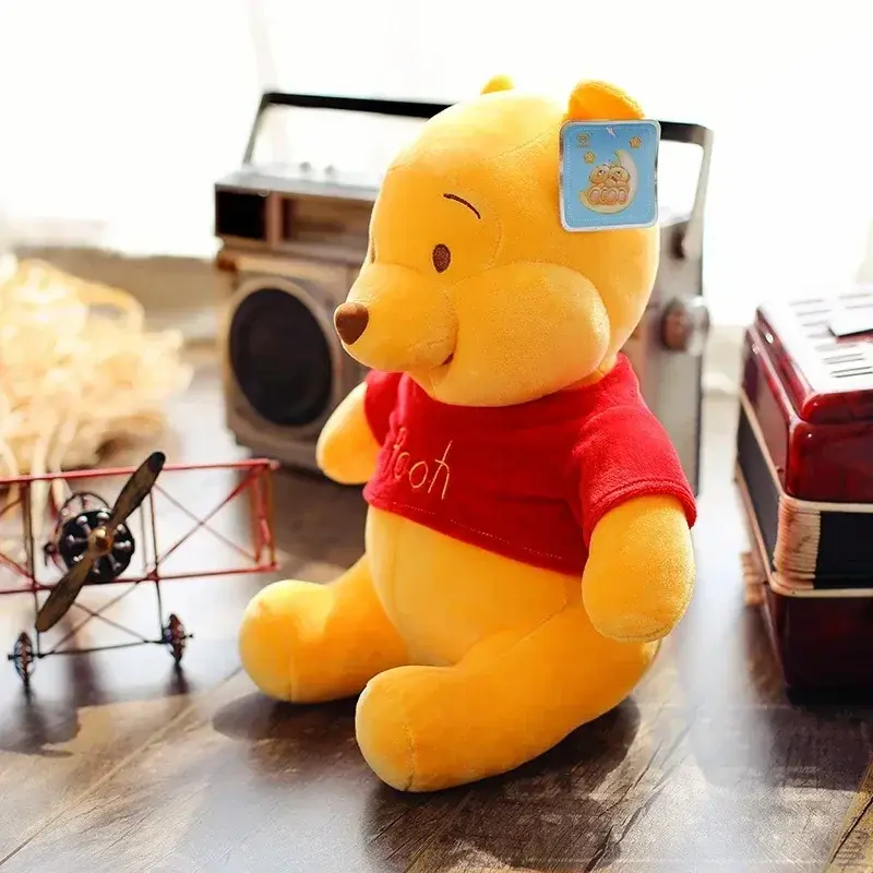 Disney Winnie The Pooh Plush Doll Toy Cartoon Prone Posture Winnie Pooh Bear Soft Stuffed Toy Pillow Kids Xmas Birthday Gifts