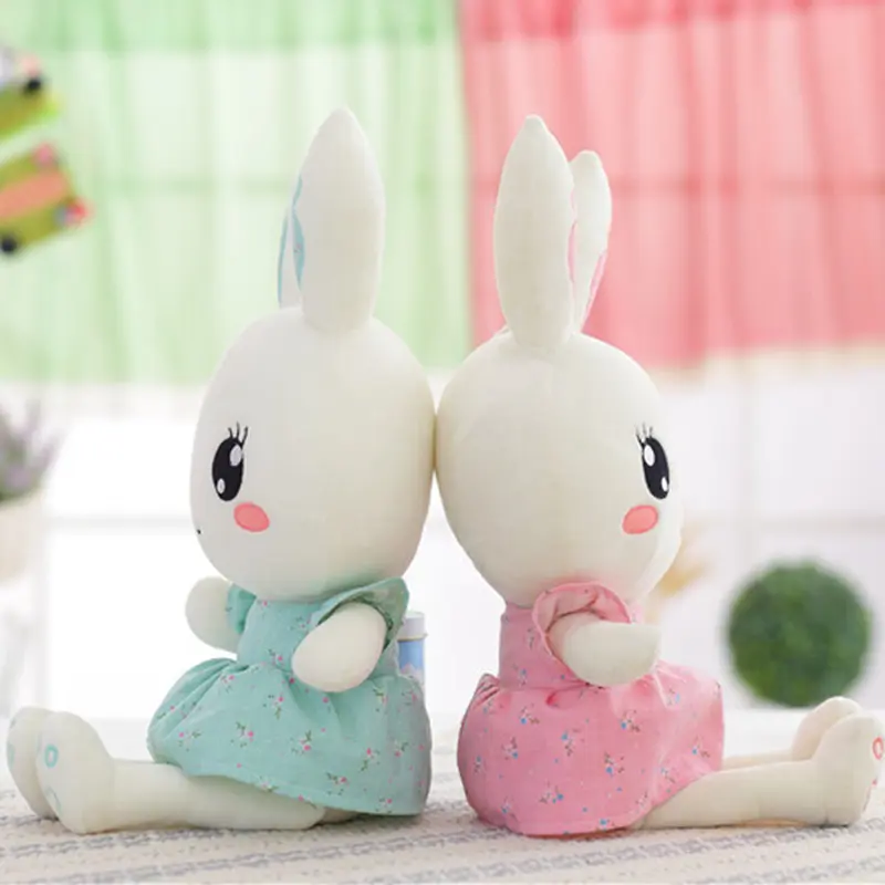 40CM Cute Wearing Dress Rabbit Plush Toys Bunny Stuffed &Plush Animal Baby Toys Doll Baby Accompany Sleep Toy Gifts For Kids