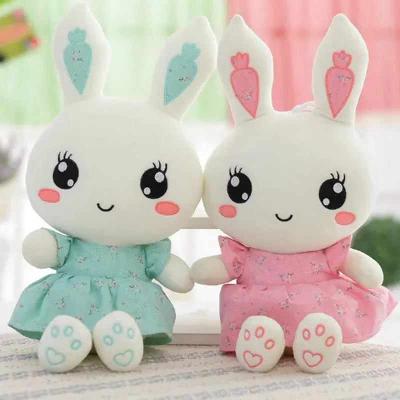 40CM Cute Wearing Dress Rabbit Plush Toys Bunny Stuffed &Plush Animal Baby Toys Doll Baby Accompany Sleep Toy Gifts For Kids