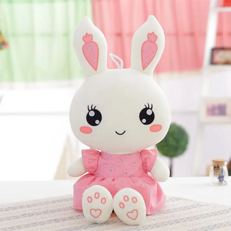 40CM Cute Wearing Dress Rabbit Plush Toys Bunny Stuffed &Plush Animal Baby Toys Doll Baby Accompany Sleep Toy Gifts For Kids