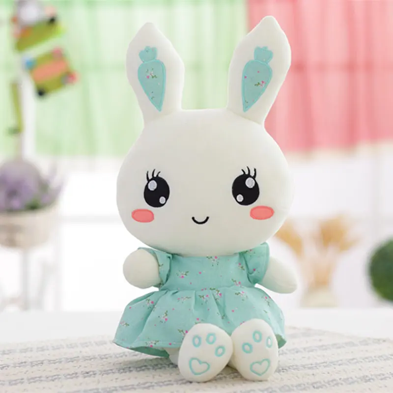 40CM Cute Wearing Dress Rabbit Plush Toys Bunny Stuffed &Plush Animal Baby Toys Doll Baby Accompany Sleep Toy Gifts For Kids