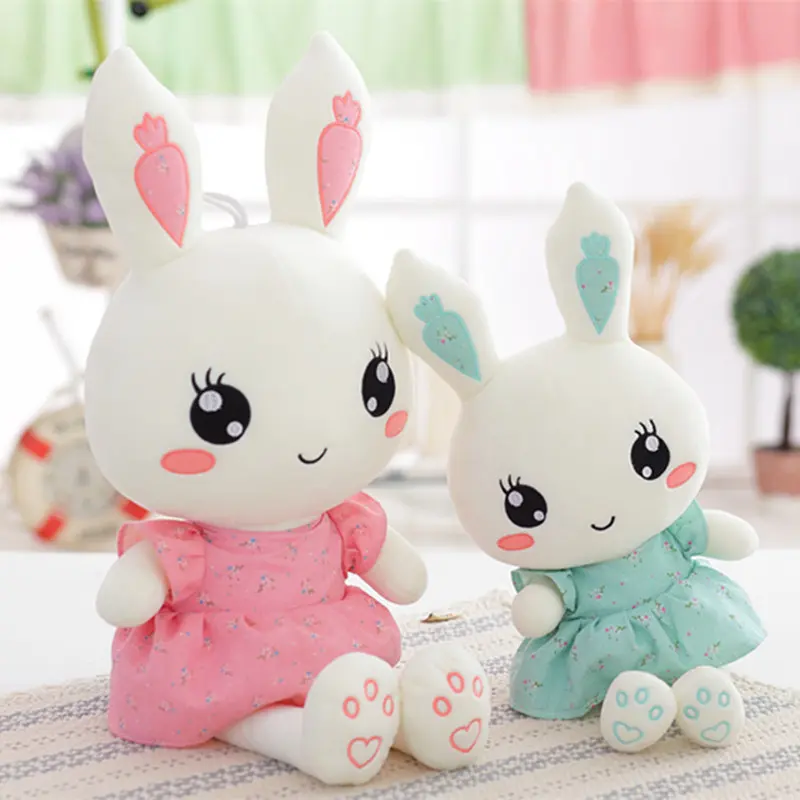 40CM Cute Wearing Dress Rabbit Plush Toys Bunny Stuffed &Plush Animal Baby Toys Doll Baby Accompany Sleep Toy Gifts For Kids