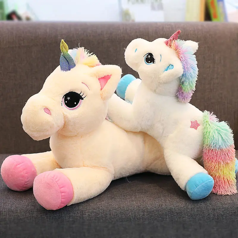 Big Size Rainbow Unicorn Plush Toys Kawaii Kids Toys Stuffed Cartoon Animal Baby Doll Children Christmas Birthday Gift