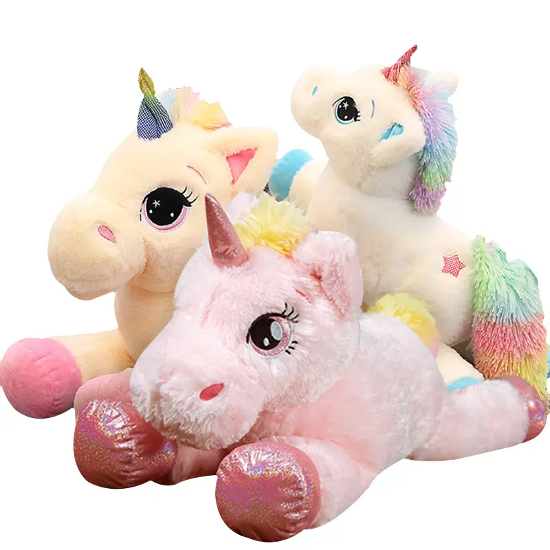 Big Size Rainbow Unicorn Plush Toys Kawaii Kids Toys Stuffed Cartoon Animal Baby Doll Children Christmas Birthday Gift