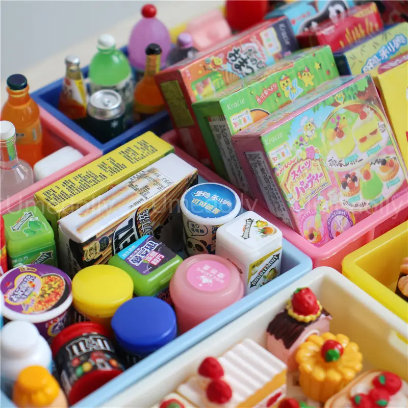 Miniature Dollhouse Food Mini Beverage Drinks Pretend Play Kitchen Snack for BJD Blyth Doll Accessories Girls Toy