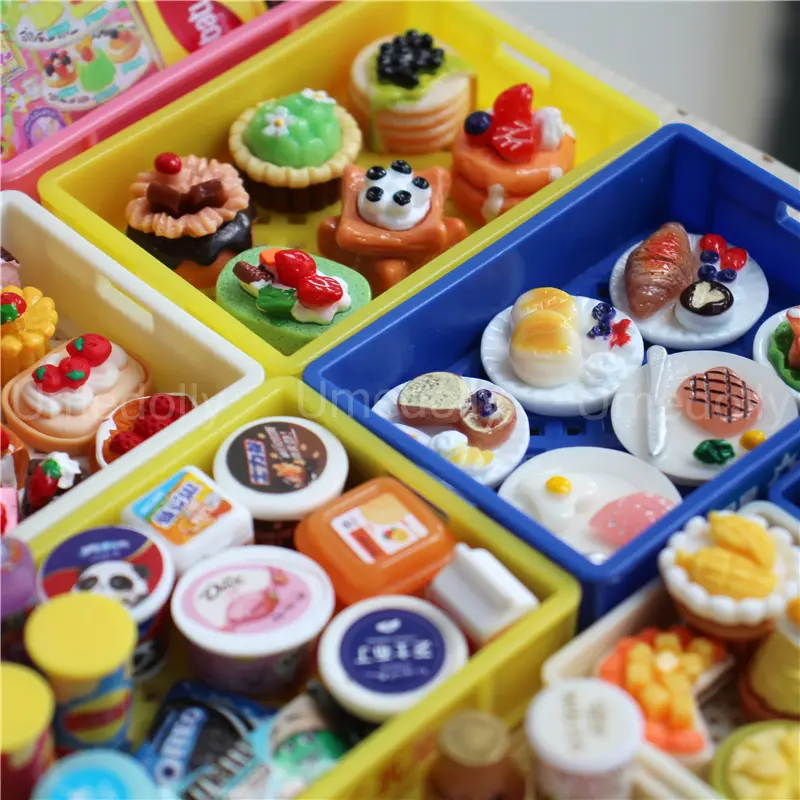 Miniature Dollhouse Food Mini Beverage Drinks Pretend Play Kitchen Snack for BJD Blyth Doll Accessories Girls Toy