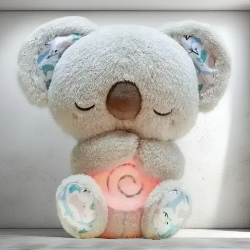 Cute Soothing Koala Bear Sleep Toys for Kids Baby Calming Anxiety Relief Breathing Koala Toy Sleep Buddy Plush Doll With Lights