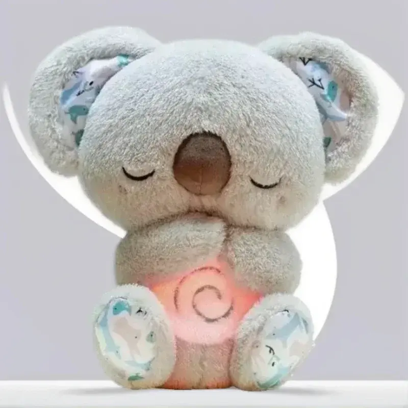 Cute Soothing Koala Bear Sleep Toys for Kids Baby Calming Anxiety Relief Breathing Koala Toy Sleep Buddy Plush Doll With Lights