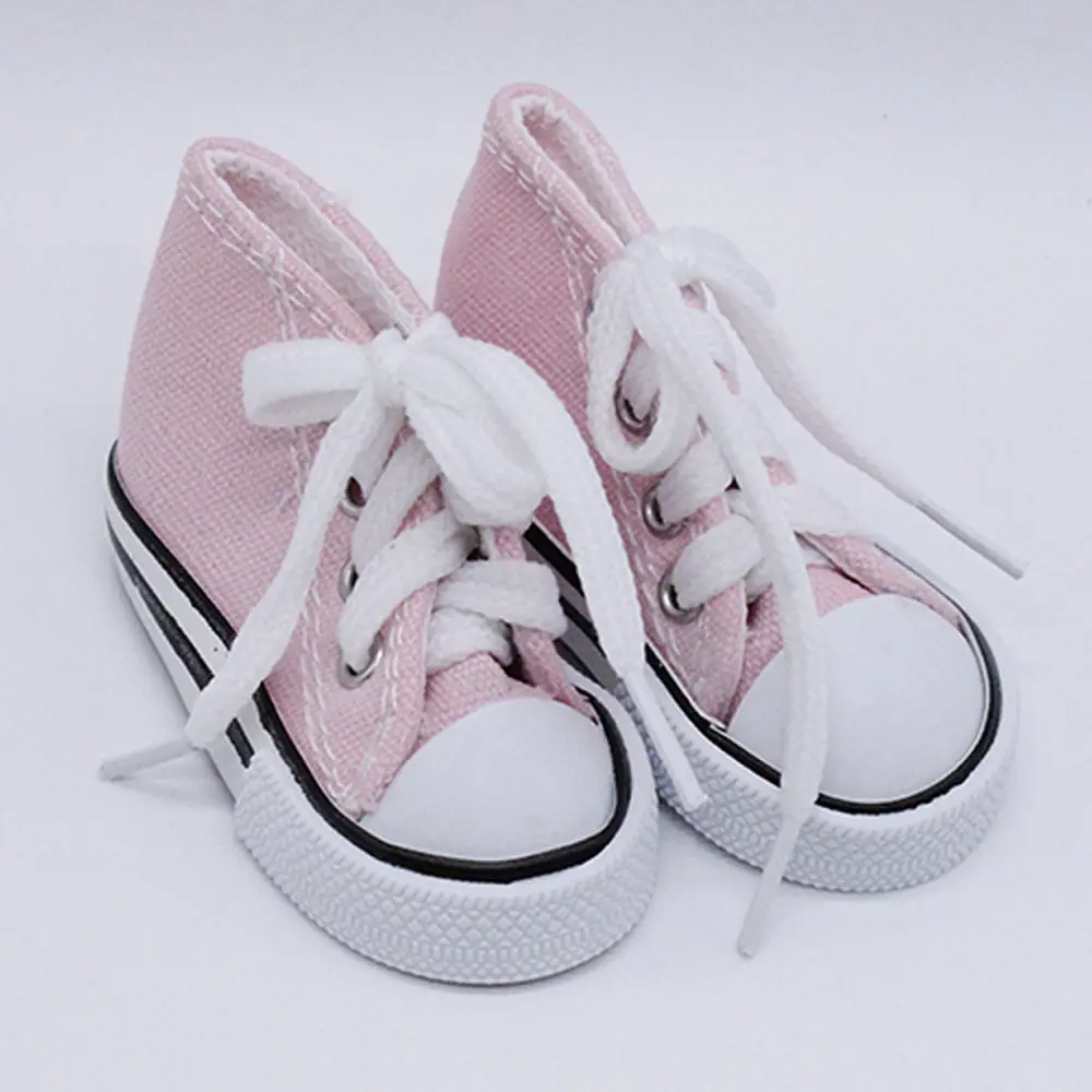 7.5cm Doll Canvas Shoes 1/3 1/4 BJD Doll Sneakers Shoes Doll Clothes Accessory Diy Handmade Doll Gift 1Pair