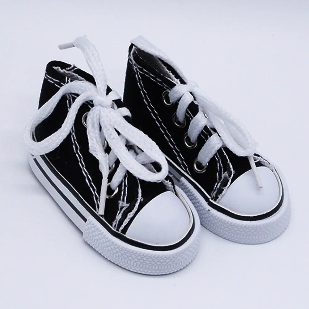 7.5cm Doll Canvas Shoes 1/3 1/4 BJD Doll Sneakers Shoes Doll Clothes Accessory Diy Handmade Doll Gift 1Pair