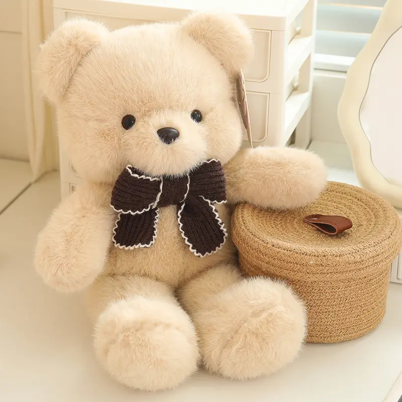 45CM Amazing Teddy Bear Soft Plush Toys Stuffed Animal White Brown Bear Doll Birthday Christmas Gift Lovely Toy