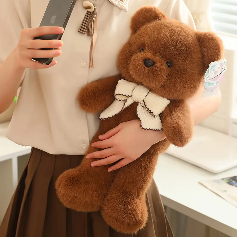 45CM Amazing Teddy Bear Soft Plush Toys Stuffed Animal White Brown Bear Doll Birthday Christmas Gift Lovely Toy