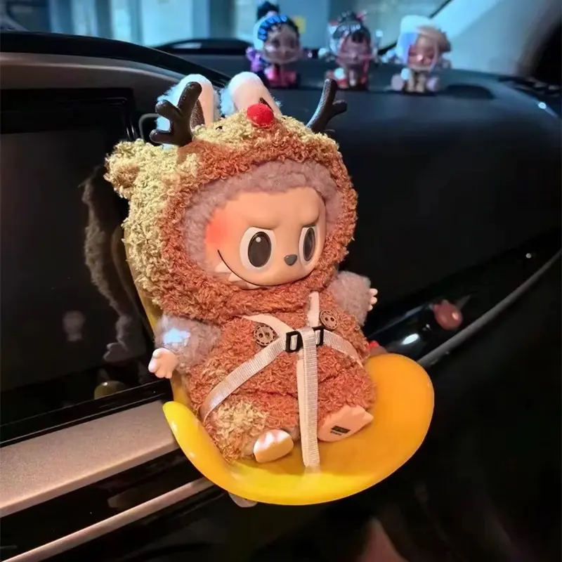 For Labubu Car Doll Safety Seat Kawaii Ob11 Doll Plush Seat Car Air Aromatreatment Decoration Suit for All Dolls Wihtin 18cm