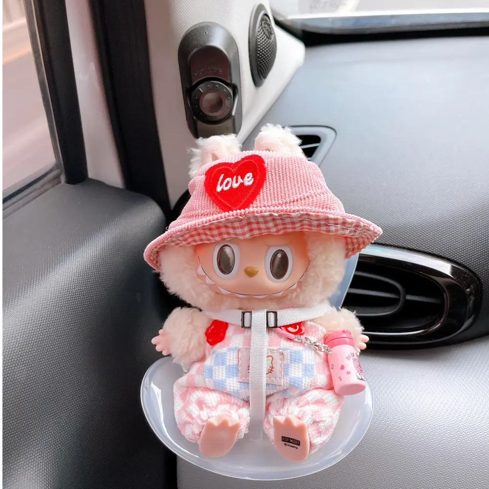 For Labubu Car Doll Safety Seat Kawaii Ob11 Doll Plush Seat Car Air Aromatreatment Decoration Suit for All Dolls Wihtin 18cm