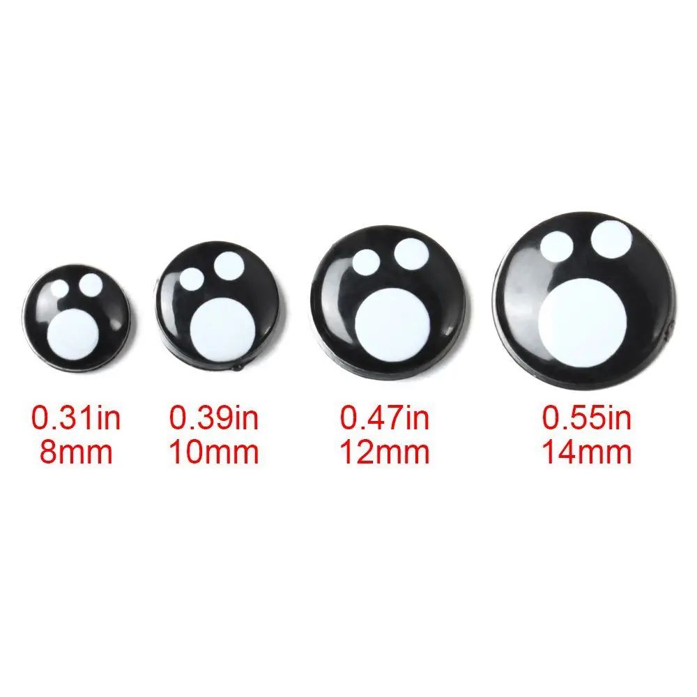 20/40pcs 8-14mm Black Plastic Safety Eyes White Bear Doll Animal Puppet Crafts Children Kids DIY Toys Plush Doll Accessories