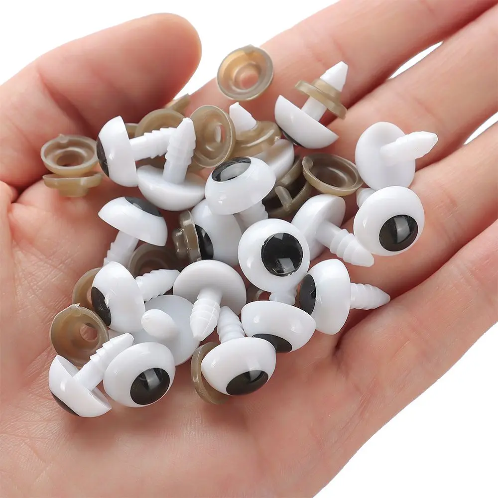 20pcs/10pairs 10/12/14/16/18/20mm For BJD Doll DIY Accessories Safety Animal Toy Eyeball Plastic Eyes Doll Making Crafts