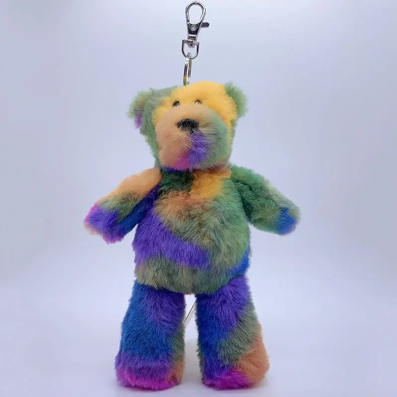 20cm Wholesale Rabbit Keychain Plush Toys Rabbit Dolls Cherry Blossoms Pink Floral Animal Bear Pendants Plush Doll Bag Hanging