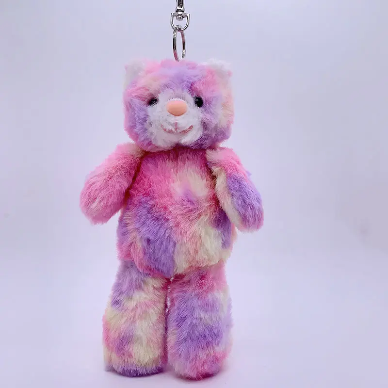 20cm Wholesale Rabbit Keychain Plush Toys Rabbit Dolls Cherry Blossoms Pink Floral Animal Bear Pendants Plush Doll Bag Hanging