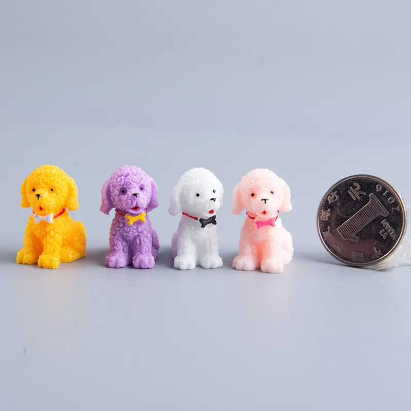 5pcs Miniature Resin Zoo Animal Figurines Set - Rabbit Panda Owl Dolphin Frog - Outdoor Scenery Dolls Dog Puppy Craft Toy Gift