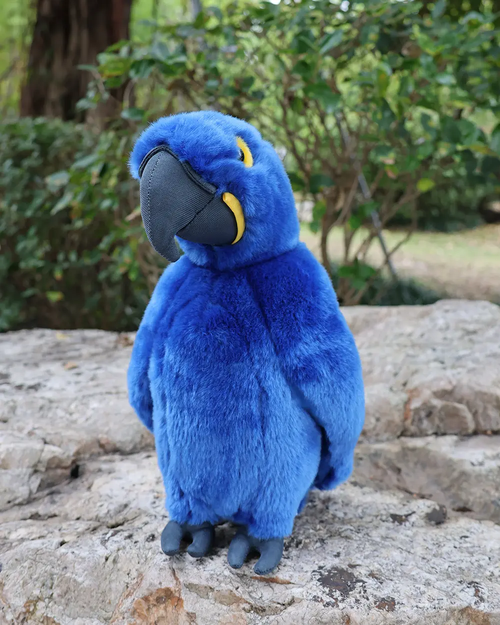 32cm High Soft Hyacinth Macaw Birds Plush Toy Realistic Blue Macaw Parrot Stuffed Animals Toys Gifts