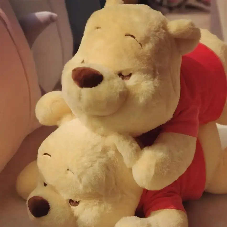 Disney Winnie The Pooh Kawaii Pooh Bear Stuffed Plush Toy Doll Cartoon Sofa Cushion Pillow Peluches Children Girl Birthday Gift