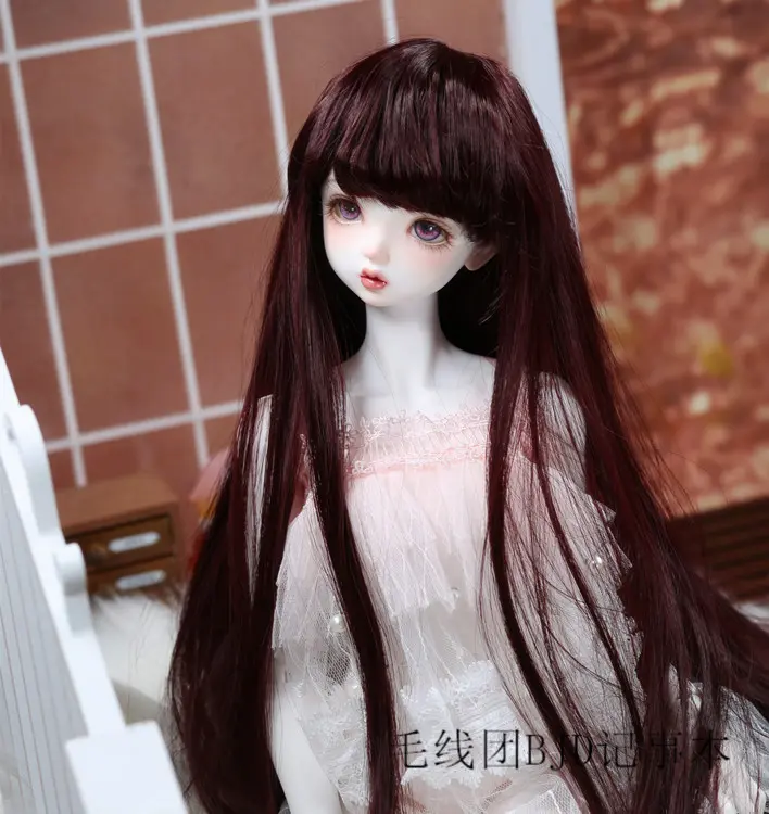 60cm Bjd Doll wig Accessories Interchangeable wig Long Multi-colored 1/3 Doll hair Handmade Bjd Doll wig 60cm Bjd doll