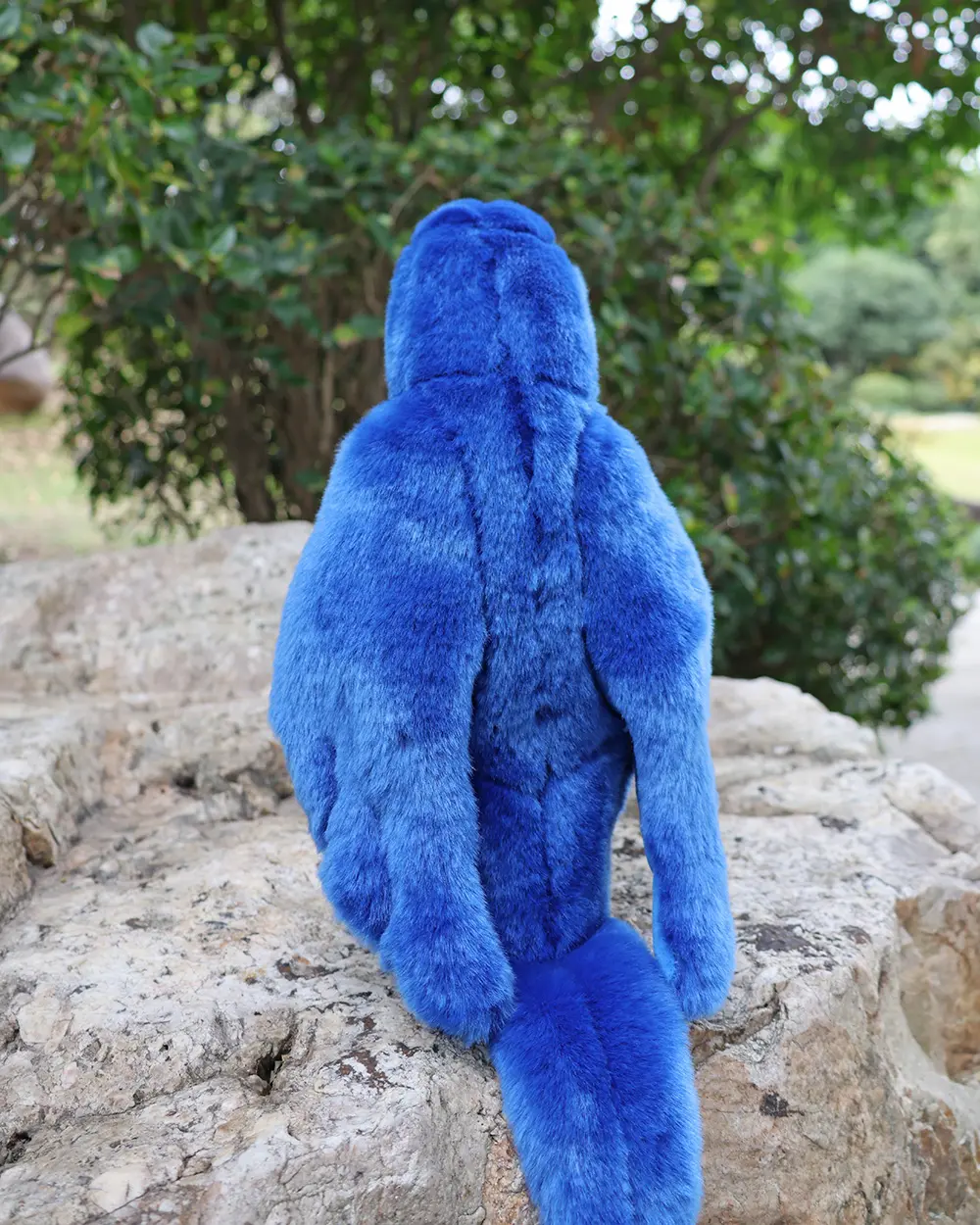 32cm High Soft Hyacinth Macaw Birds Plush Toy Realistic Blue Macaw Parrot Stuffed Animals Toys Gifts