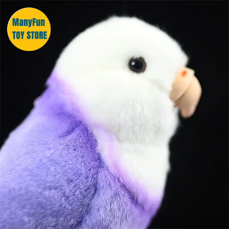 Realistic Peony Parrot High Fidelity Lovebird Plushie Budgie Peluche Lifelike Bird Stuffed Animals Simulation Toy For Kids