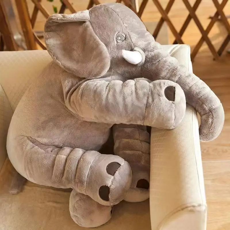 Fuzzy Large Elephant Stuffed Animal, Adventure Stuffed Elephant Toy, Brave Boy's and Girl's Room Elephants Plush Decor Kids Gift