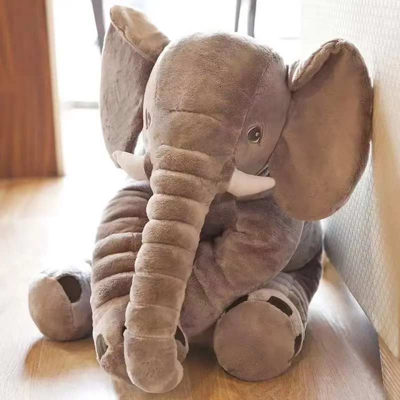 Fuzzy Large Elephant Stuffed Animal, Adventure Stuffed Elephant Toy, Brave Boy's and Girl's Room Elephants Plush Decor Kids Gift