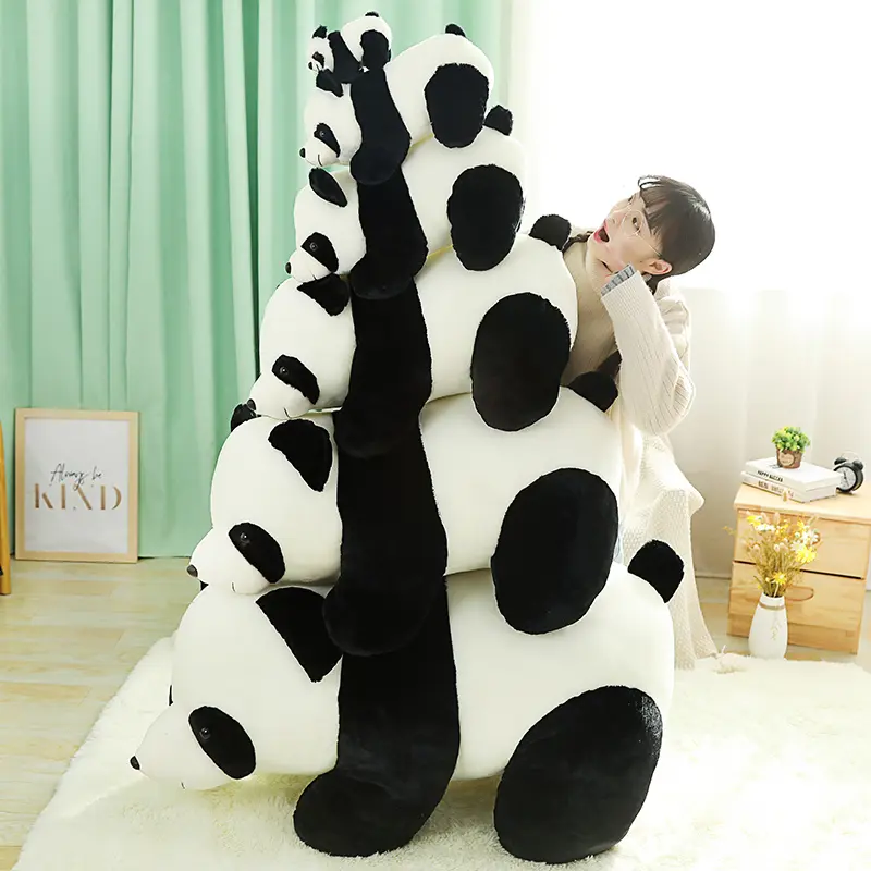 New Huggable Kawaii Stuffed Panda Doll Plush Animal Toy Soft Panda Lifelike Plush Toys Baby Kids Playmate Children Birthday Gift