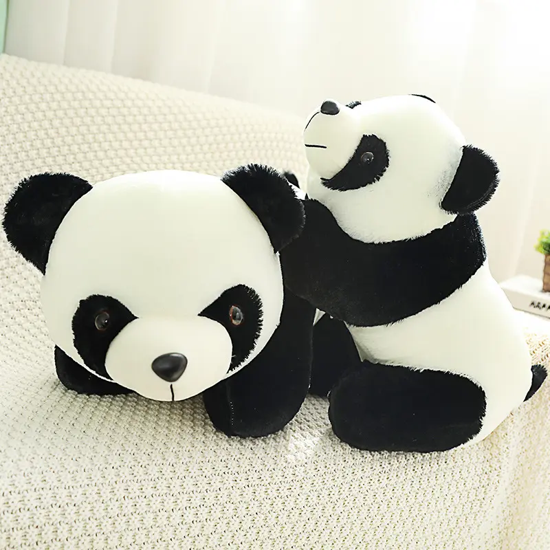 New Huggable Kawaii Stuffed Panda Doll Plush Animal Toy Soft Panda Lifelike Plush Toys Baby Kids Playmate Children Birthday Gift