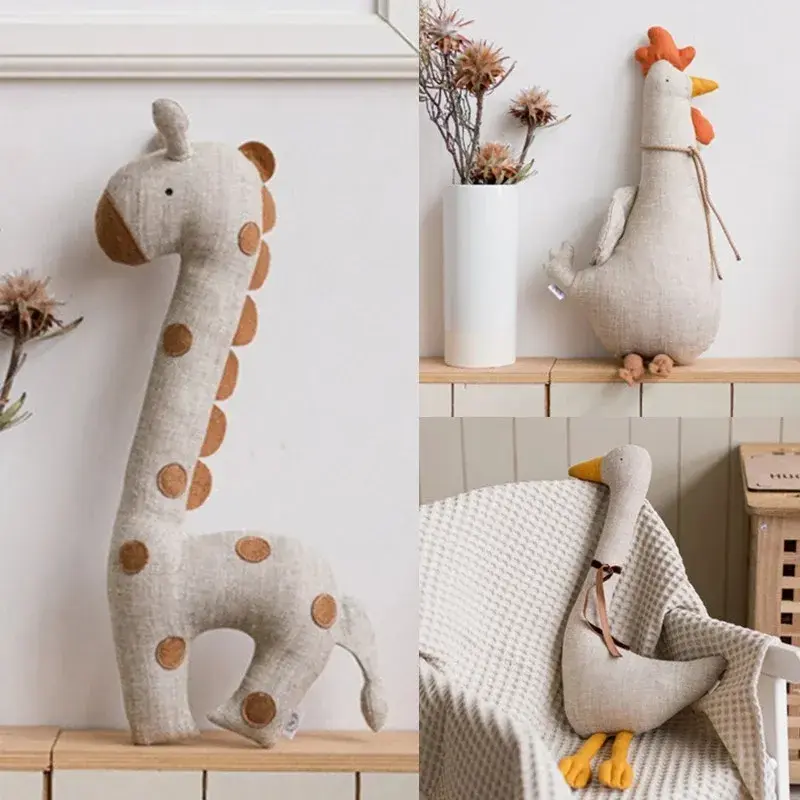 Nordic Cute Kawaii Plush Doll Toy, Chewable Companion and Comfort Doll For Newborns and Children, Plush Animal Decorative Doll