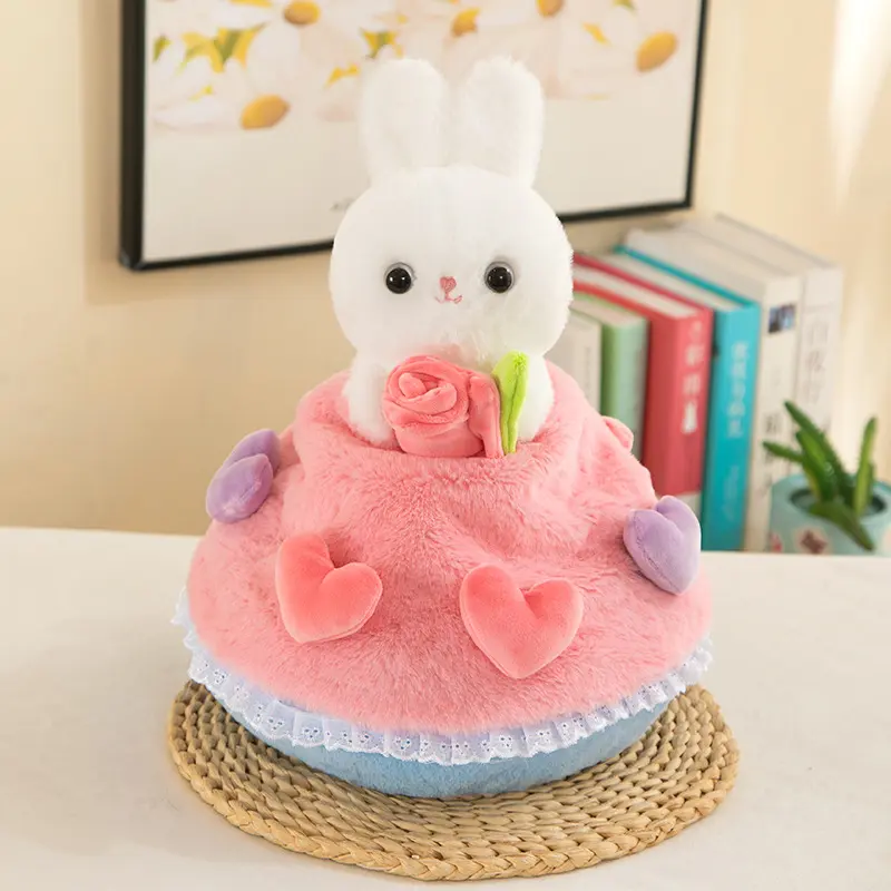 Cute Rabbit Bouquet Plush Toy Home Decor Kawaii Flowers Bunny Bear Doll Bouquet Girls Stuffed Toys Valentine's Day Birthday Gift