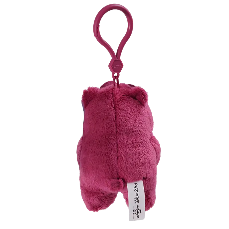 Disney Toy Story Lotso Plush Toy Keychain Cartoon & Cute Backpack Pendant Stuffed Doll keyring Children's Gift