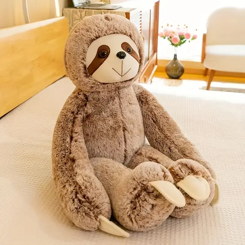 Sloth Stuffed Animals Brown Sloth Doll Kawaii Plush For Toddler Soft Cute Fluffy Plush Toys For Valentine's Day, Easter Gifts Em