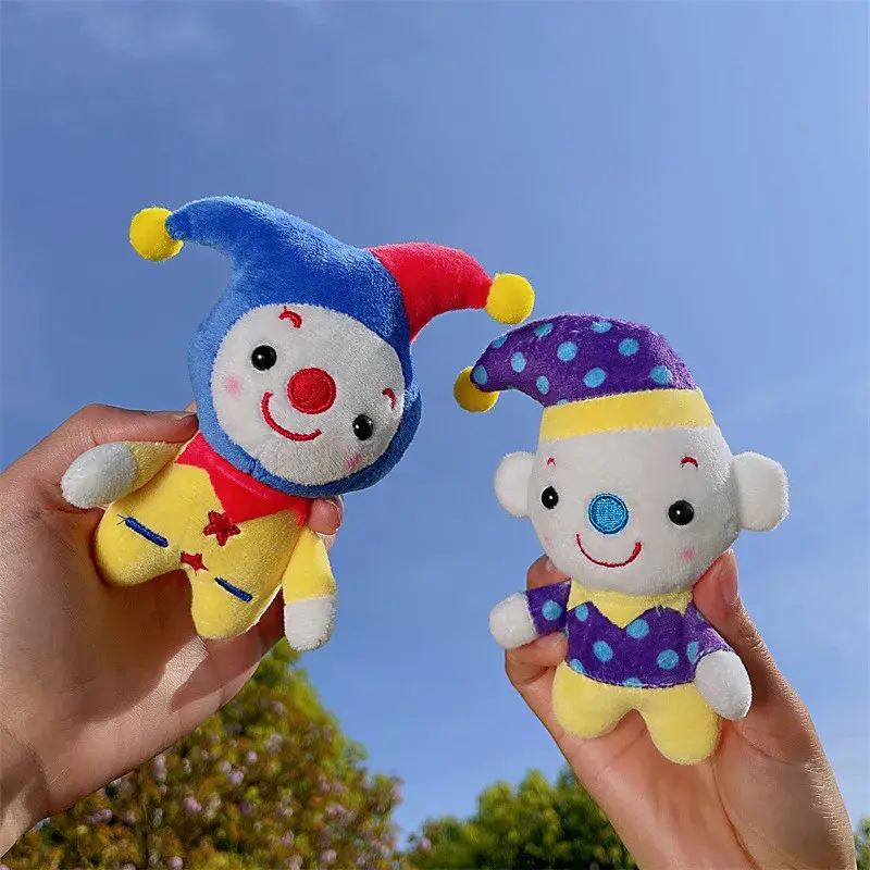 Clown Circus Cute Accessory Backpack BagKawaii Plush Toy Key Ring Cartoon Key Chain Car Pendant Soft Stuffed Birthday Xmas Gift
