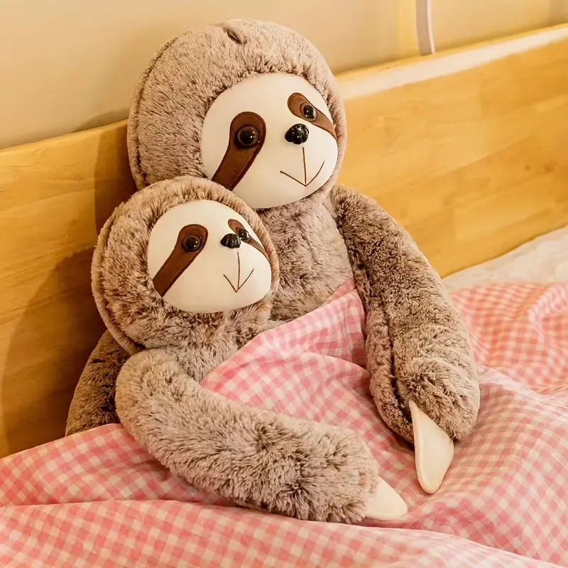 Sloth Stuffed Animals Brown Sloth Doll Kawaii Plush For Toddler Soft Cute Fluffy Plush Toys For Valentine's Day, Easter Gifts Em